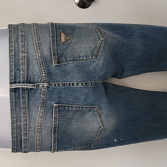 Guess Bootcut Distressed Jeans, Light Blue, Size 29 - Picture 5 of 13